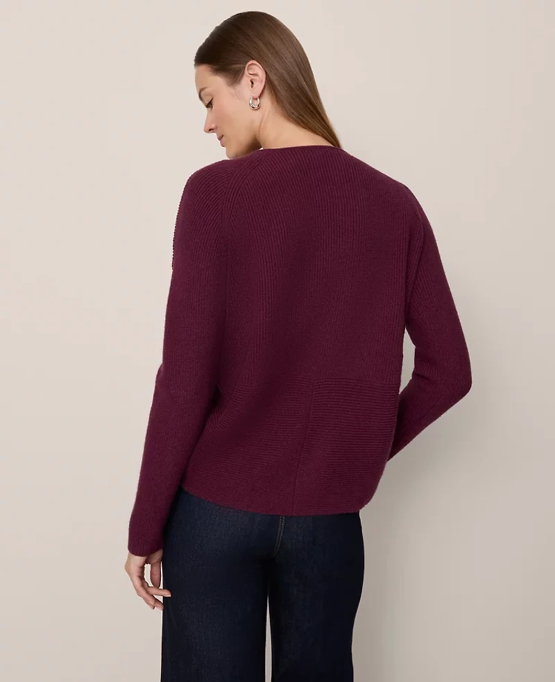 Ann Taylor Petite Ribbed Wrap Sweater Women's