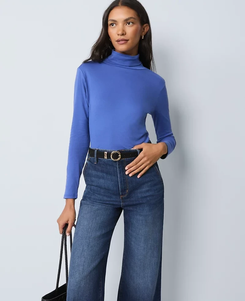 Ann Taylor Weekend Collection Turtleneck Top Women's