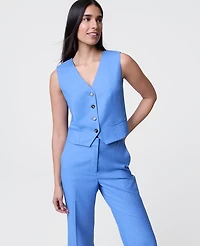 Ann Taylor The Tailored Vest Bluebird Melange Women's