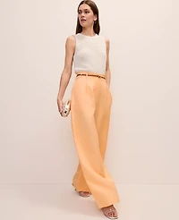 Ann Taylor The Paperbag Waist Pant Linen Blend Tropical Papaya Women's