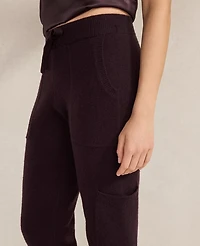 Ann Taylor Haven Well Within Cashmere Cargo Joggers Holiday Cranberry Women's
