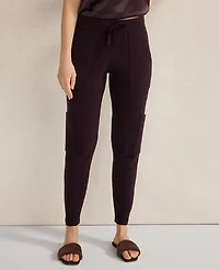 Ann Taylor Haven Well Within Cashmere Cargo Joggers Holiday Cranberry Women's