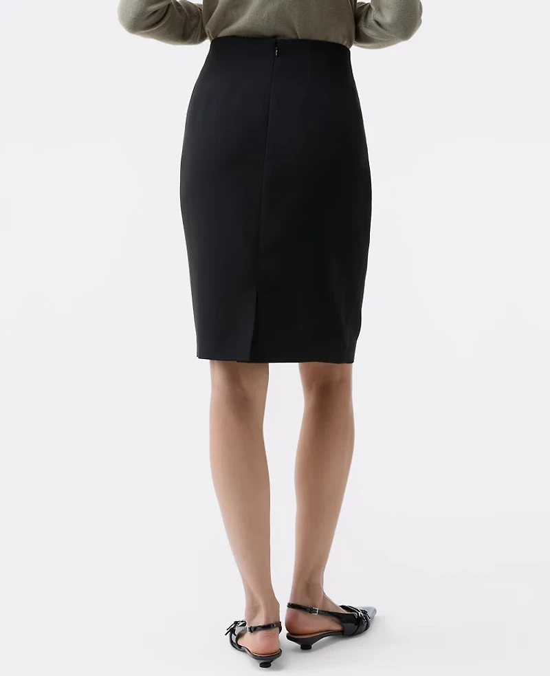 Ann Taylor The Petite Pocket Midi Skirt Fluid Crepe Women's