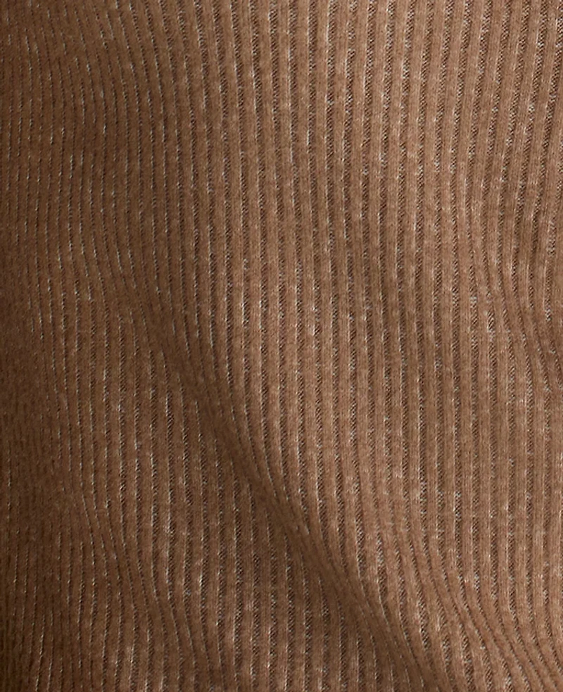 Ann Taylor Haven Well Within Brushed Rib Knit Drape Neck Top Driftwood Women's