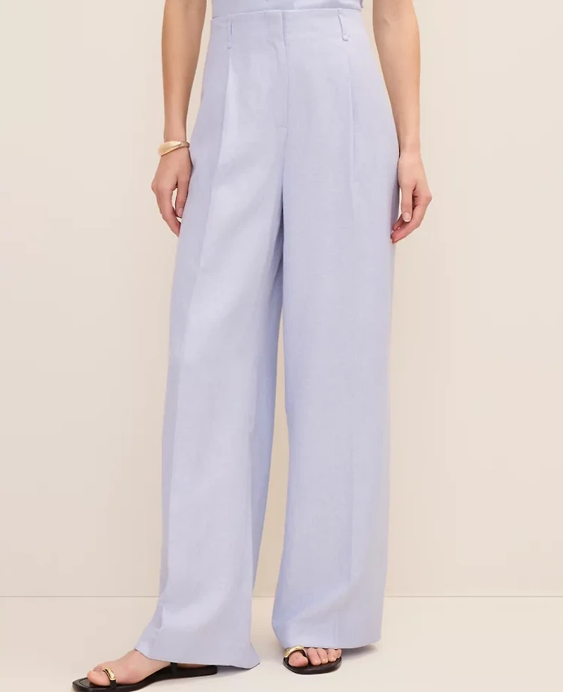 Ann Taylor The Pleated Wide-Leg Pant Deep Wisteria Women's