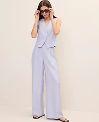 Ann Taylor The Pleated Wide-Leg Pant Deep Wisteria Women's