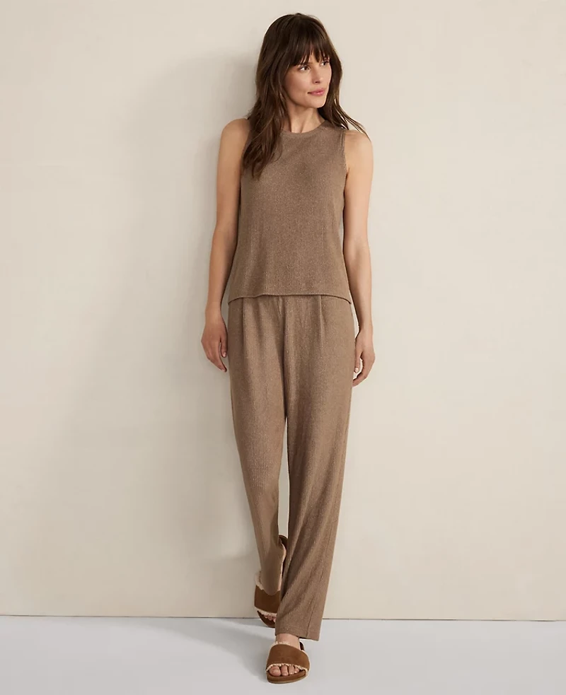 Ann Taylor Haven Well Within Brushed Rib Knit Tapered Pants Driftwood Women's