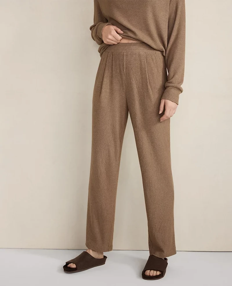 Ann Taylor Haven Well Within Brushed Rib Knit Tapered Pants Driftwood Women's