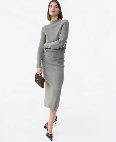 Ann Taylor Ribbed Sweater Skirt Medium Women's