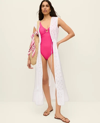 Ann Taylor Eyelet Kimono Women's