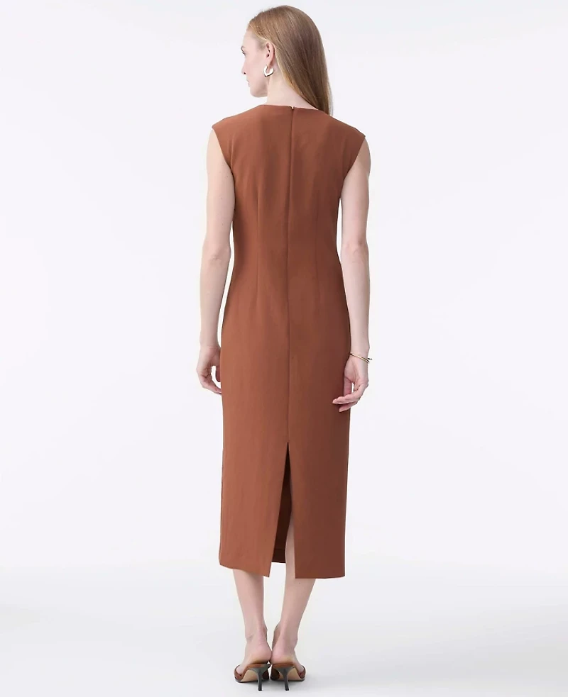 Ann Taylor Petite Crew Neck Twist Sheath Dress Women's