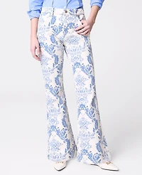 Ann Taylor Petite Weekend Collection Toile Boot Jean Feather Women's