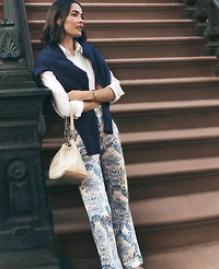 Ann Taylor Petite Weekend Collection Toile Boot Jean Feather Women's