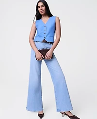 Ann Taylor The Petite Tailored Vest Bluebird Melange Women's