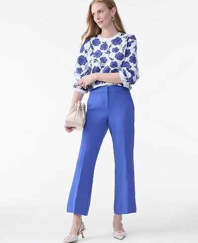 Ann Taylor The Tall Relaxed Jayne Trouser Textured Crepe Women's