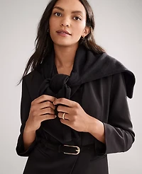 Ann Taylor The Petite Belted Blazer Fluid Crepe Women's