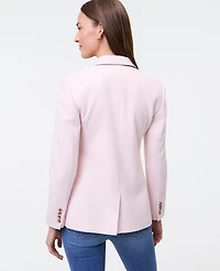 Ann Taylor Petite Weekend Collection Greenwich Blazer Brushed Knit Blush Haze Women's