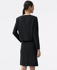 Ann Taylor The Petite Crew Neck Top Fluid Crepe Women's