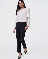 Ann Taylor The Petite Crew Neck Top Fluid Crepe Women's