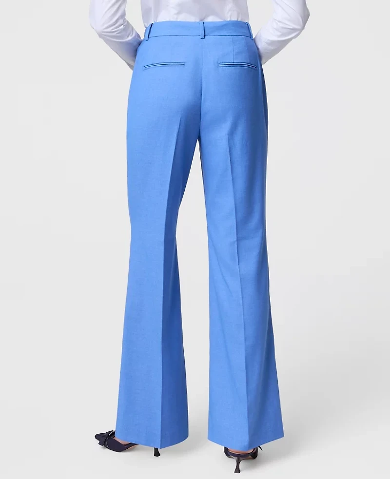 Ann Taylor The Petite Flare Trouser Bluebird Melange Women's