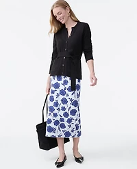 Ann Taylor Petite Floral Sweater Pencil Skirt Electric Periwinkle Women's
