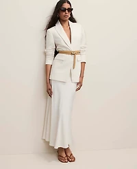 Ann Taylor Bias Flare Maxi Skirt Winter White Women's