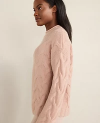 Ann Taylor Haven Well Within Cashmere Cable Roll Neck Sweater Women's