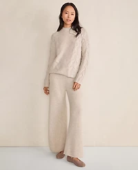 Ann Taylor Haven Well Within Cashmere Cable Roll Neck Sweater Women's