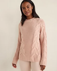 Ann Taylor Haven Well Within Cashmere Cable Roll Neck Sweater Women's