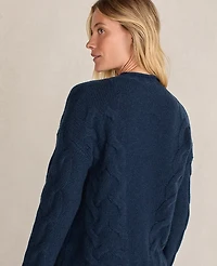 Ann Taylor Haven Well Within Cashmere Cable Roll Neck Sweater Women's
