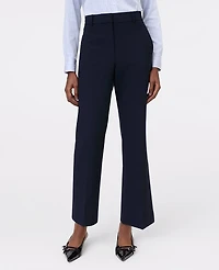 Ann Taylor The Petite Flare Ankle Pant in Seasonless Stretch Size 4 Deep Navy Sky Women's