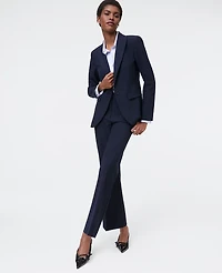 Ann Taylor The Petite Flare Ankle Pant in Seasonless Stretch Size 4 Deep Navy Sky Women's