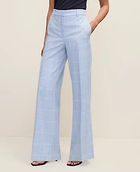 Ann Taylor The Wide-Leg Pant Windowpane Blue/Neutral Women's