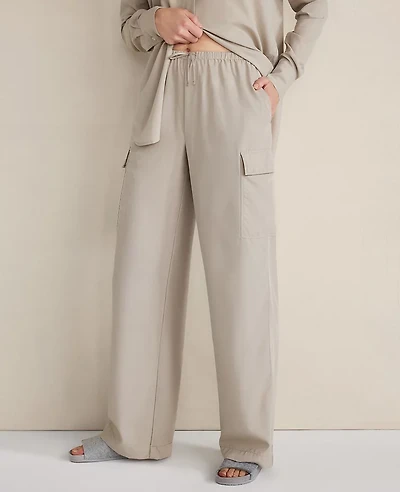 Ann Taylor Haven Well Within Drapey Modal Cargo Pants Blue Fog Women's