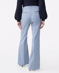 Ann Taylor The Petite Margot Trouser Herringbone Mixed Blue Women's