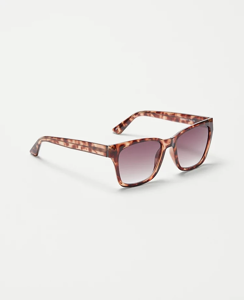 Ann Taylor Square Butterfly Sunglasses Brown Multi Women's