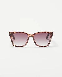 Ann Taylor Square Butterfly Sunglasses Brown Multi Women's