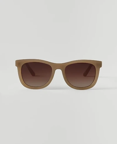 Ann Taylor Rounded Square Sunglasses Light Brown Sugar Women's