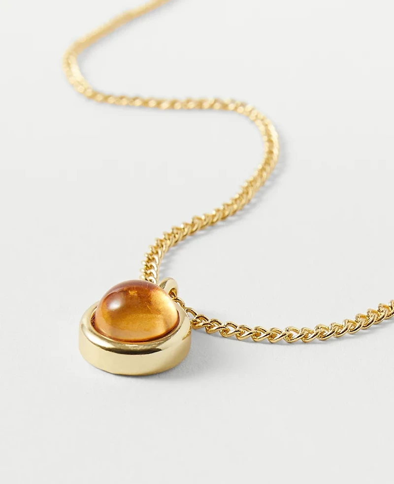 Ann Taylor Sparkle Pendant Necklace Red Plum Women's