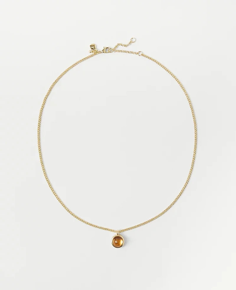 Ann Taylor Sparkle Pendant Necklace Red Plum Women's