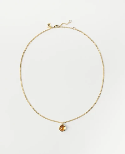 Ann Taylor Sparkle Pendant Necklace Red Plum Women's