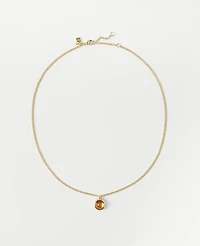 Ann Taylor Sparkle Pendant Necklace Red Plum Women's