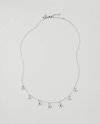 Ann Taylor Metal Charm Necklace Silvertone Women's
