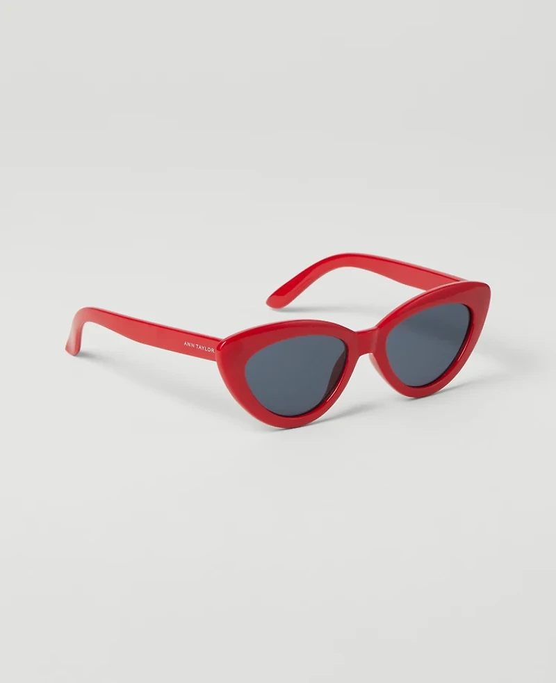 Ann Taylor Cateye Sunglasses Bright Cherry Women's