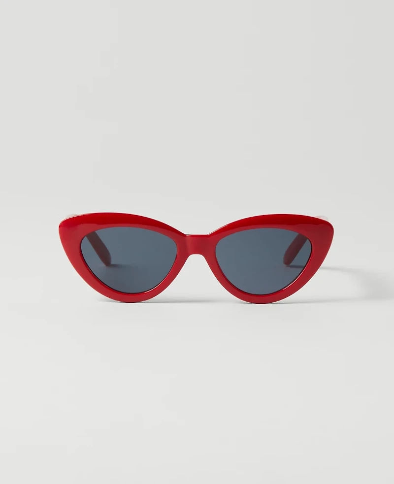 Ann Taylor Cateye Sunglasses Bright Cherry Women's