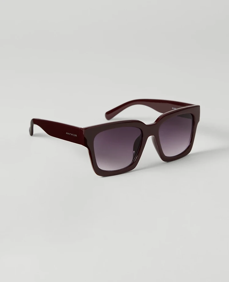 Ann Taylor Oversized Curved Square Sunglasses Women's