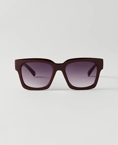 Ann Taylor Oversized Curved Square Sunglasses Women's
