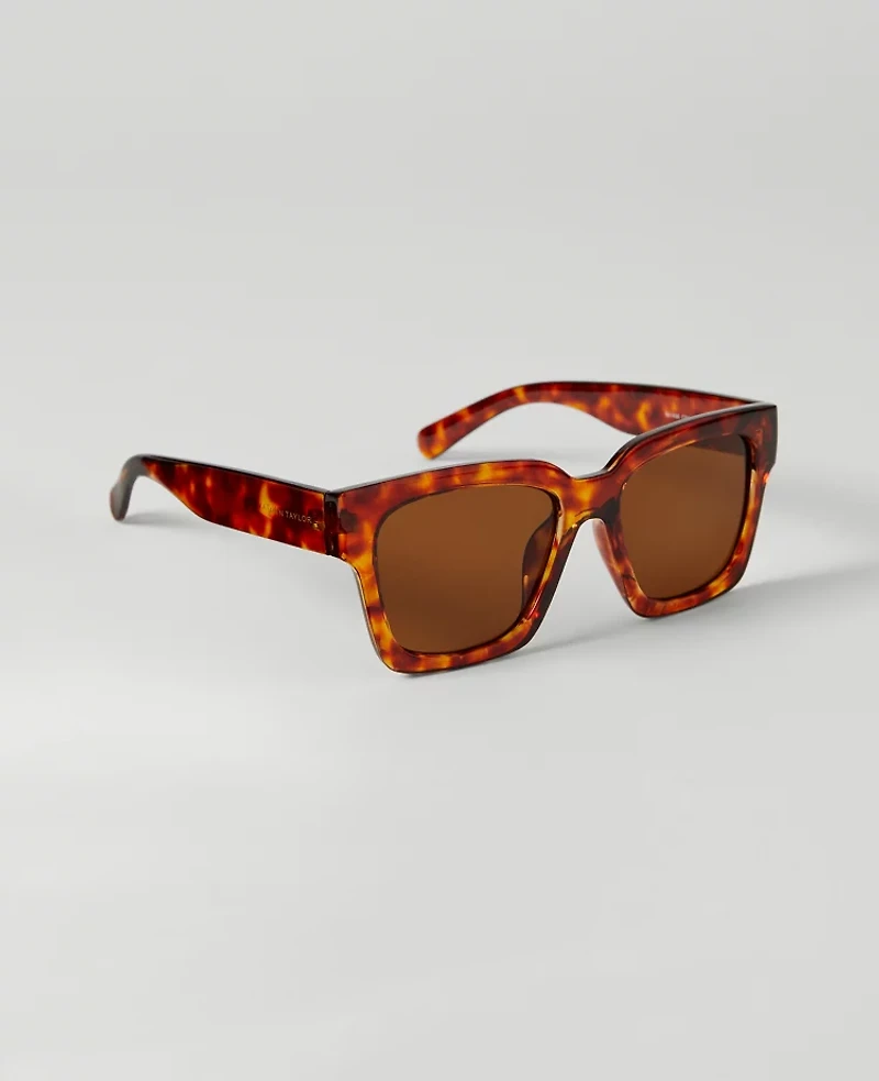 Ann Taylor Oversized Curved Square Sunglasses Women's