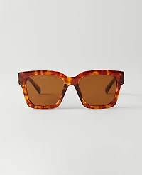 Ann Taylor Oversized Curved Square Sunglasses Women's