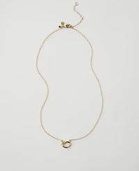Ann Taylor Knot Necklace Goldtone Women's